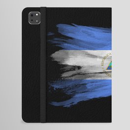 Nicaragua flag brush stroke, national flag iPad Folio Case