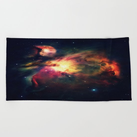 Orion NEbula Dark & Colorful Beach Towel