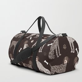 German Shorthaired Pointer Paws and Bones Brown Duffle Bag | Brown, Dogbreeds, Shorthairedpointer, Dogbones, Drawing, Digital, Germanshorthair, Shorthairpointer, Pawprints, Paws 