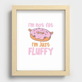 Funny Hippo Donut Fluffy Kawaii Aesthetic Recessed Framed Print