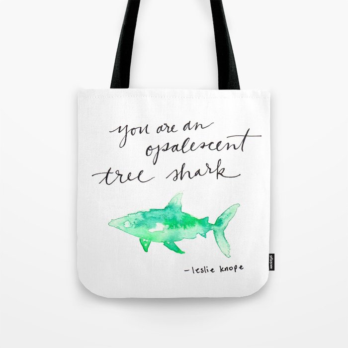 you opalescent tree shark Tote Bag