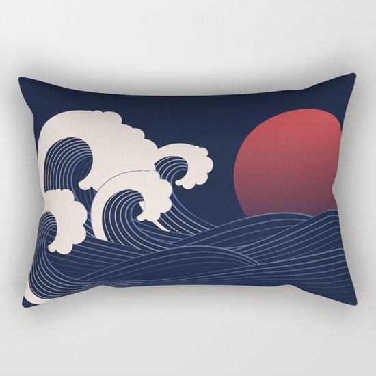 Japanese Sunset Rectangular Pillow