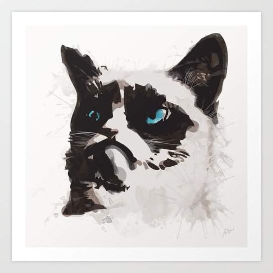 Cat that's Grumpy Art Print