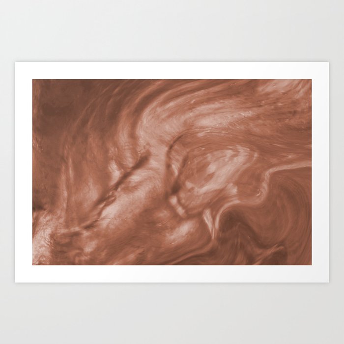 Flowing Pearlescent Haze Sherwin Williams Cavern Clay SW7701 Art Print