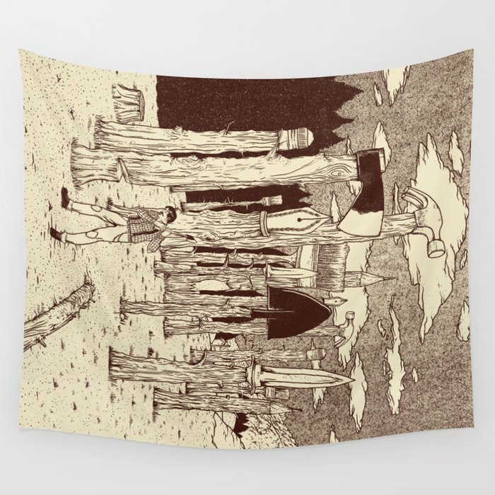 Woodcutter´s paradox Wall Tapestry