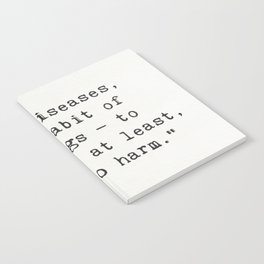 Hippocrates quote Notebook