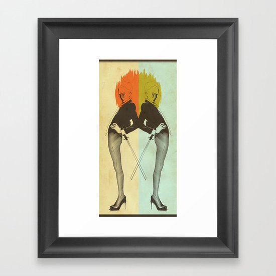 Samurai Girl Framed Art Print
