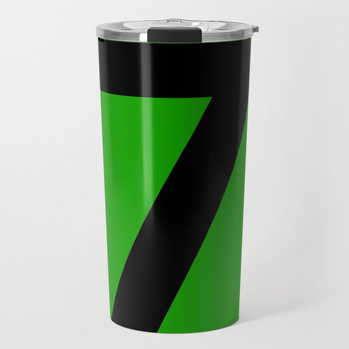 Number 7 (Black & Green) Travel Mug