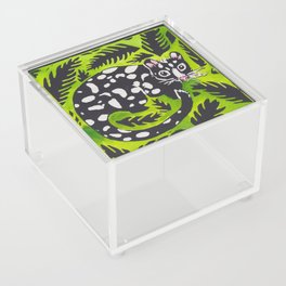 Spotted Tailed Quoll linoprint Acrylic Box