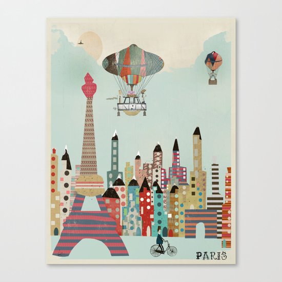visit paris city Canvas Print