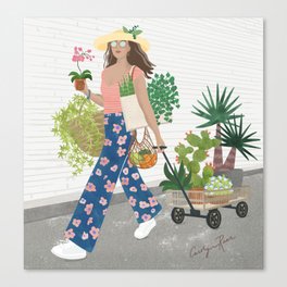 Plant Lady Market Day Canvas Print