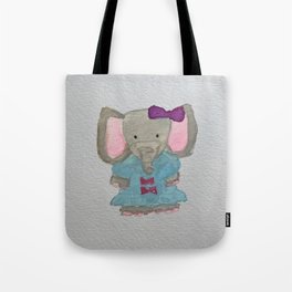 Elephant Jungle Friends Baby Animal Water Color Tote Bag