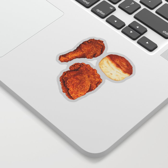 Fried Chicken & Biscuit Pattern - Blue Sticker