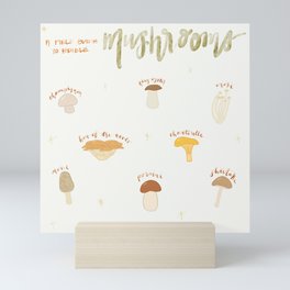 Mushroom Field Guide Mini Art Print