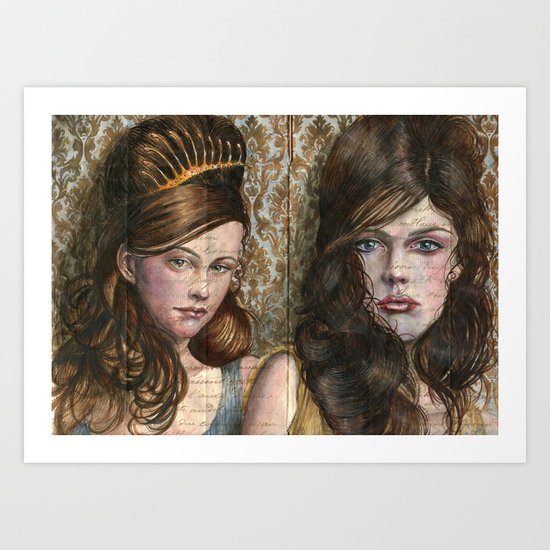 Wallpaper and Dresses Art Print