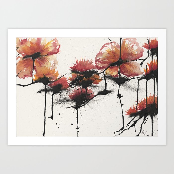 Poppy Explosion Art Print