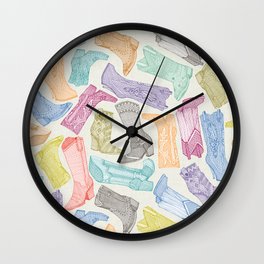 country girl boots Wall Clock