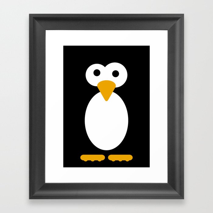 Minimal Penguin Framed Art Print