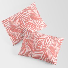Palm Fronds in Living Coral Pillow Sham