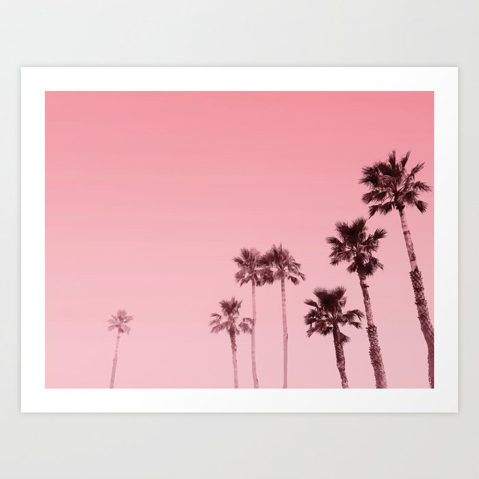 Tranquillity - flamingo pink Art Print