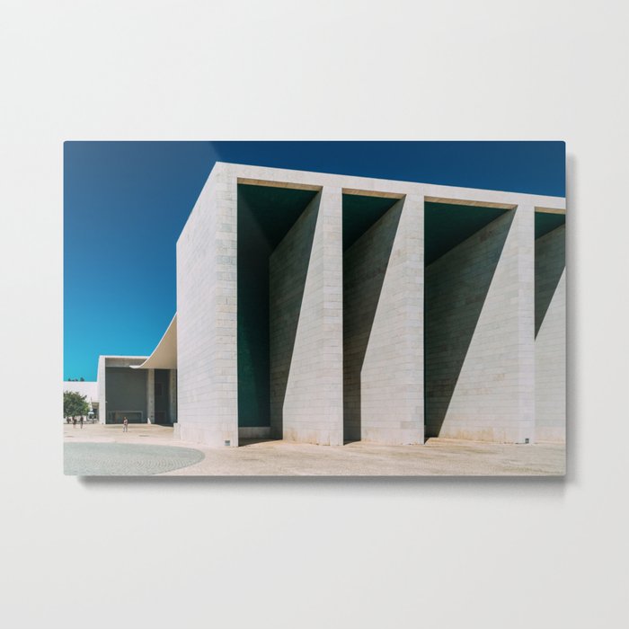 Portuguese National Pavilion In Lisbon, Alvaro Siza Vieira, Wall Art Print, Modern Architecture Art Metal Print