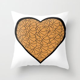 Basketball Heart Love Throw Pillow
