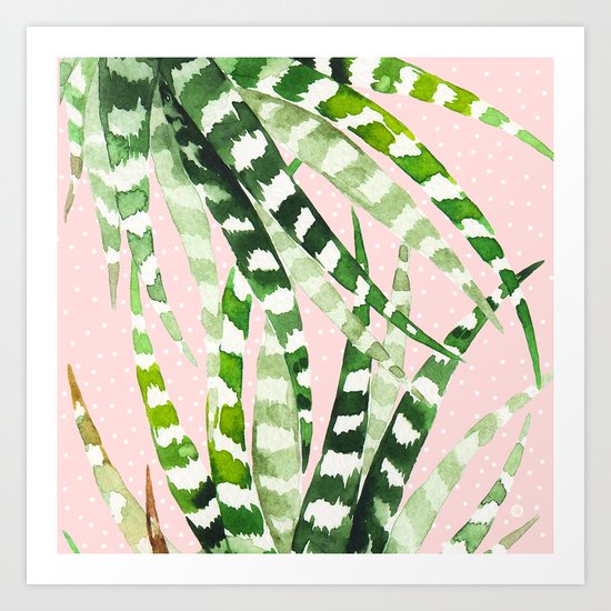 CACTUS WATERCOLOR 02 Art Print