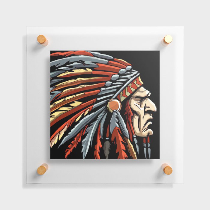 Native American Chief Floating Acrylic Print