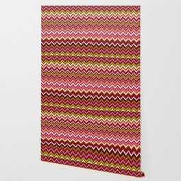 8-Bit Ikat – Magenta & Blush Wallpaper