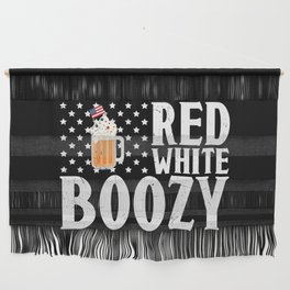 Red White Boozy Independence Day Funny Wall Hanging