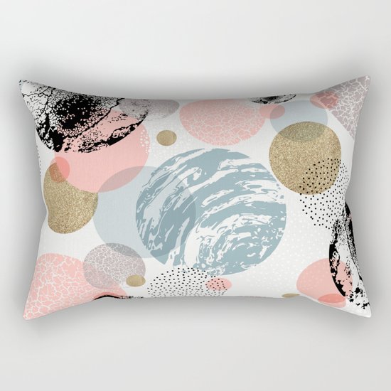 Circles texture Rectangular Pillow