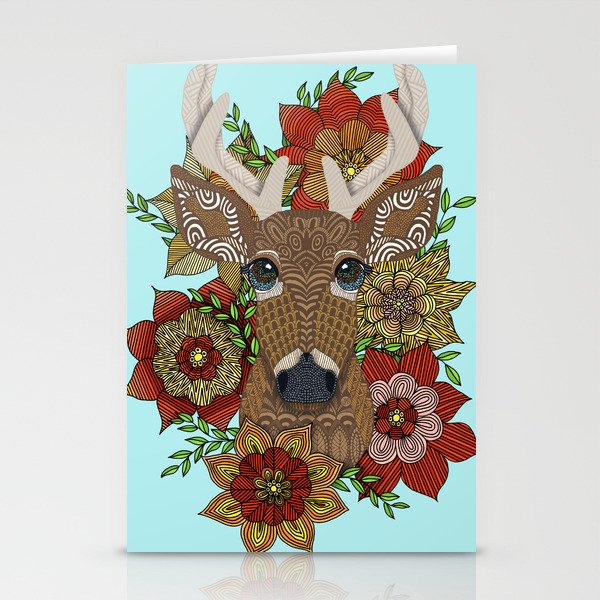 Floral Stag Stationery Cards