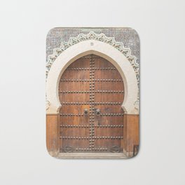 Doorway Number 30 - Fes, Morocco Bath Mat | Work, Tile, Wooden, Photo, Design, Morocco, Trvlr, Door, Ancient, Ornate 