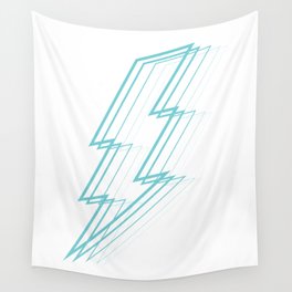 Turquoise Lightning Bolt Wall Tapestry