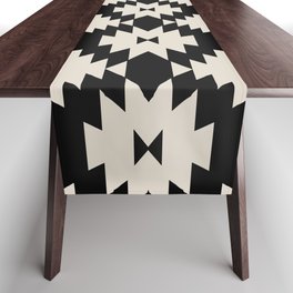Geometric Southwest Pattern - Black Table Runner