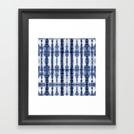 Tiki Shibori Blue Framed Art Print