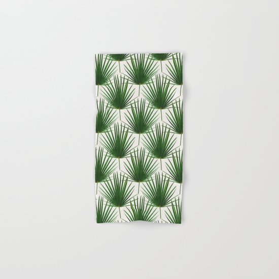Simple Palm Leaf Geometry Hand & Bath Towel