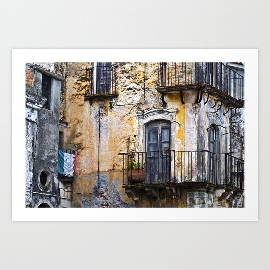 Urban Sicilian Facade Art Print