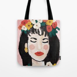 Como La Flor Selena Pop Art Print Tote Bag