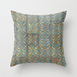 Moroccan Mosaic Tile Throw Pillow