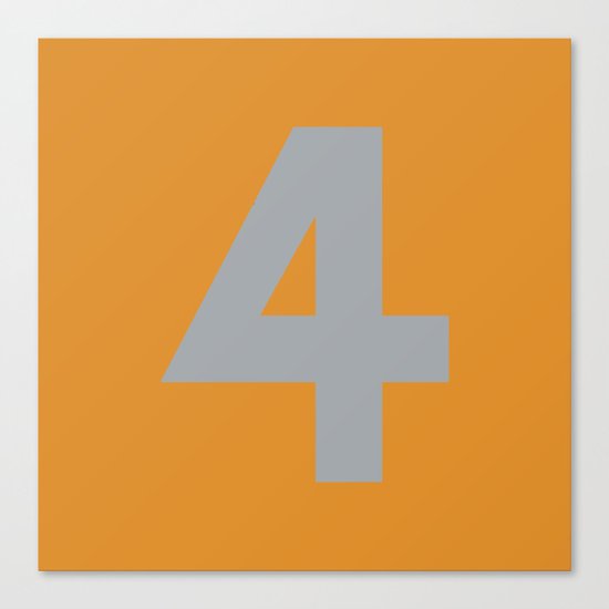 Number 4 Canvas Print