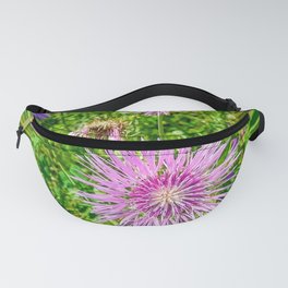 Lilak flower with multicolored rays with a tunnel effect. Fanny Pack