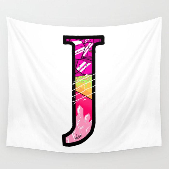 initial J Wall Tapestry