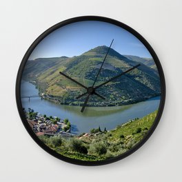 The Vale do Douro at Pinhao, Portugal Wall Clock