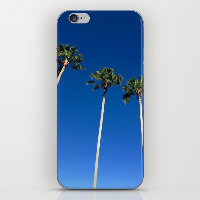 miami beach palm trees and blue sky iPhone Skin