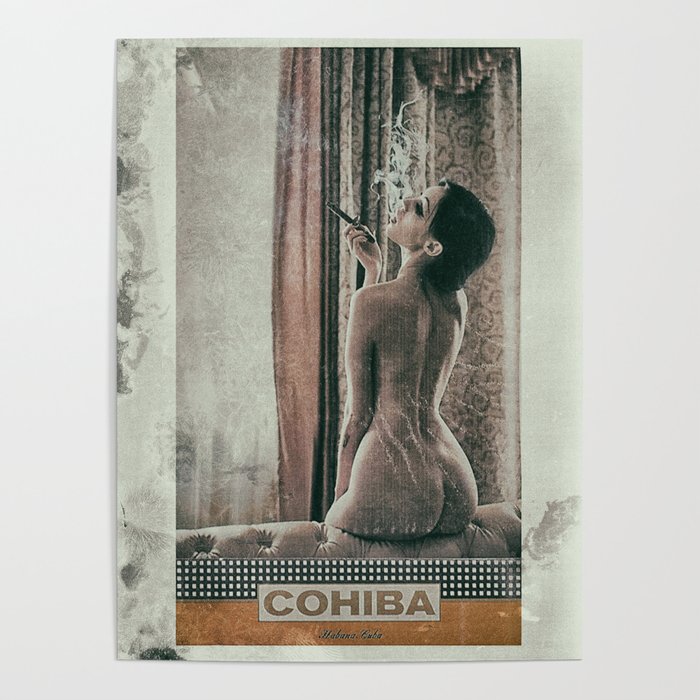 Cohiba vintage poster -Cigar and boudoir Poster
