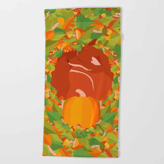 Mellow Autumn Beach Towel