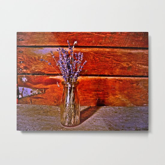 Milk Bottle Vase Metal Print