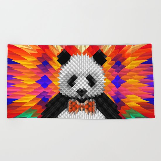 Geo Panda Beach Towel