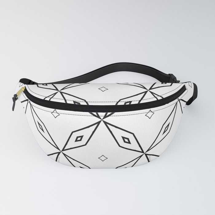 Black and White Minimalistic Pattern Fanny Pack